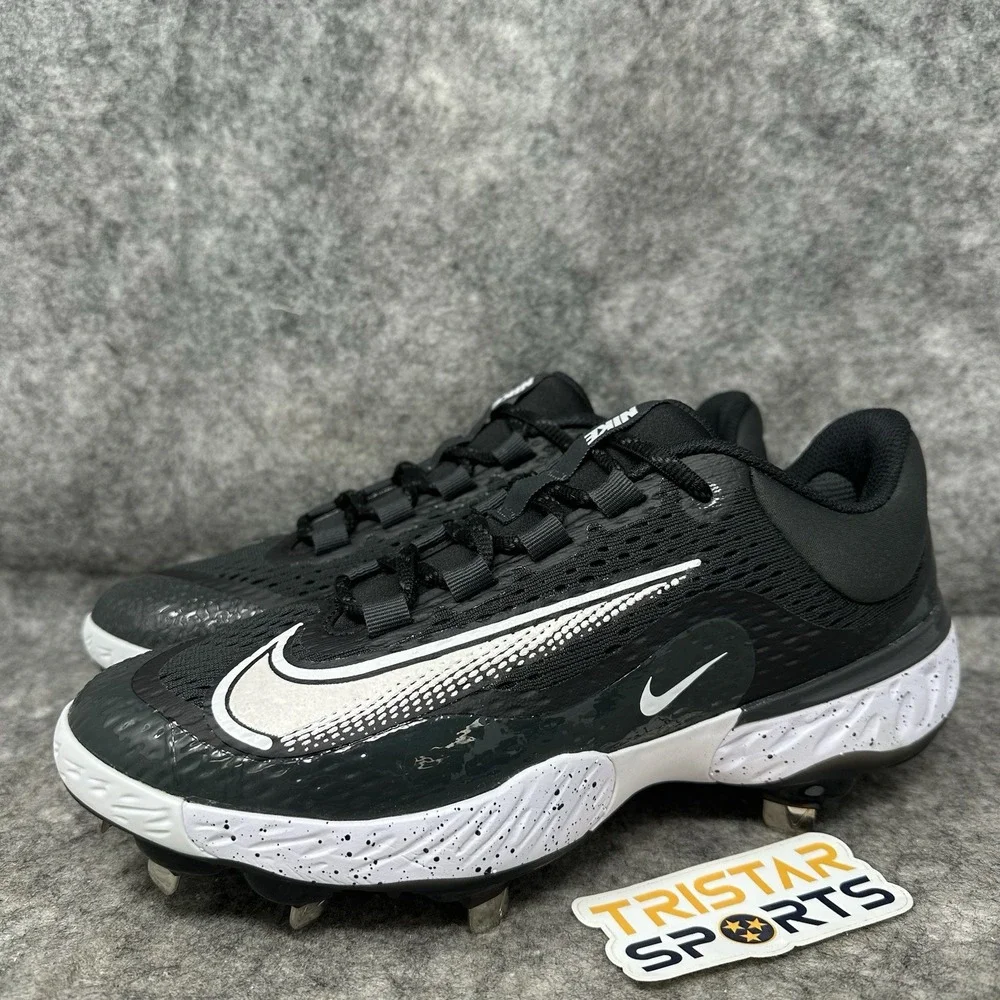 Nike Alpha Huarache Elite 4 Baseball Cleats Men Sz 7.5 Black Metal DJ6521-003